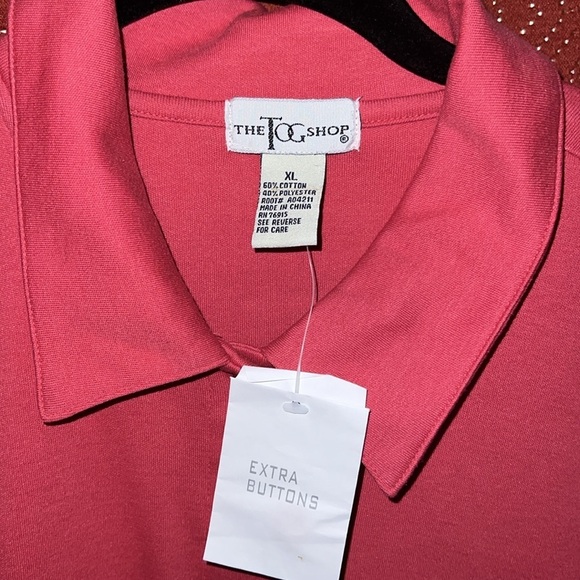 The Tog Shop Melon Half Sleeve Blouse XL NWT - Picture 3 of 4